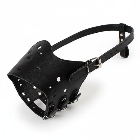Anti Biting Adjustable Leather Muzzle For Dogs