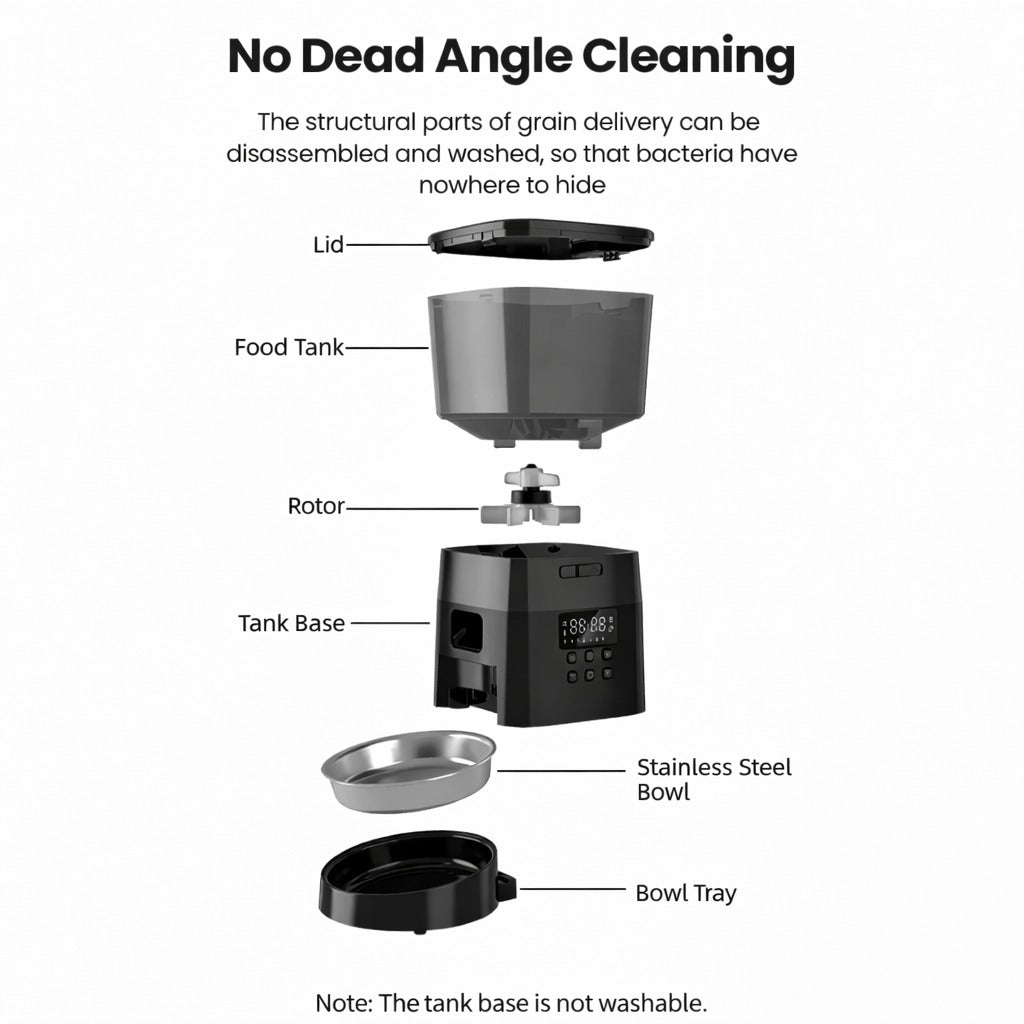 2L Automatic Button Version Food Dispenser For Pets