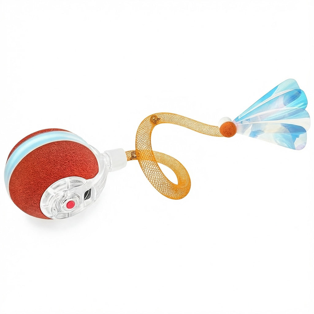 Interactive 3rd Generation Moving Cat Ball With Elastic Mesh Tail
