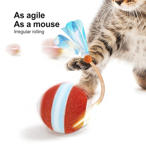Interactive 3rd Generation Moving Cat Ball With Elastic Mesh Tail
