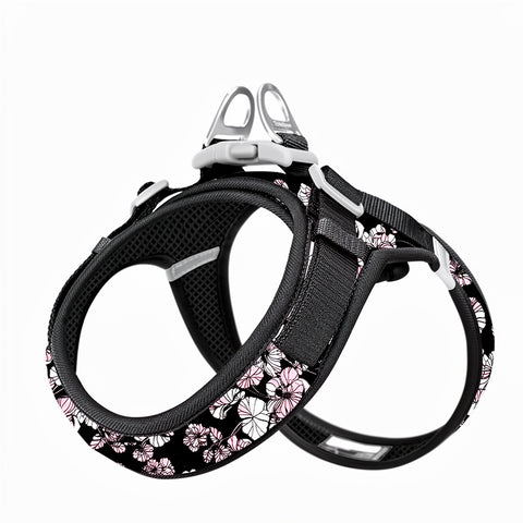 Floral Print Mesh Harness For Dogs & Cats