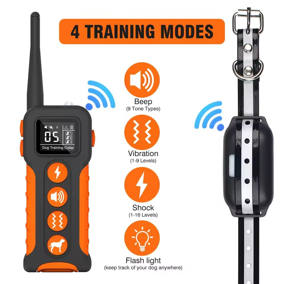 Multi Modes Rechargeable Training Collar With Flashlight