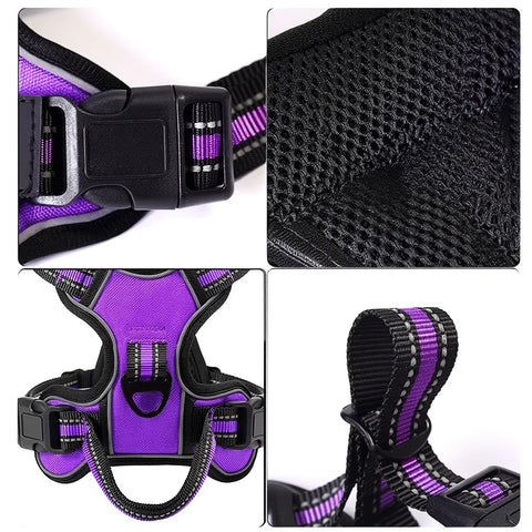 Adjustable Nylon Reflective Soft Breathable Dog Harness