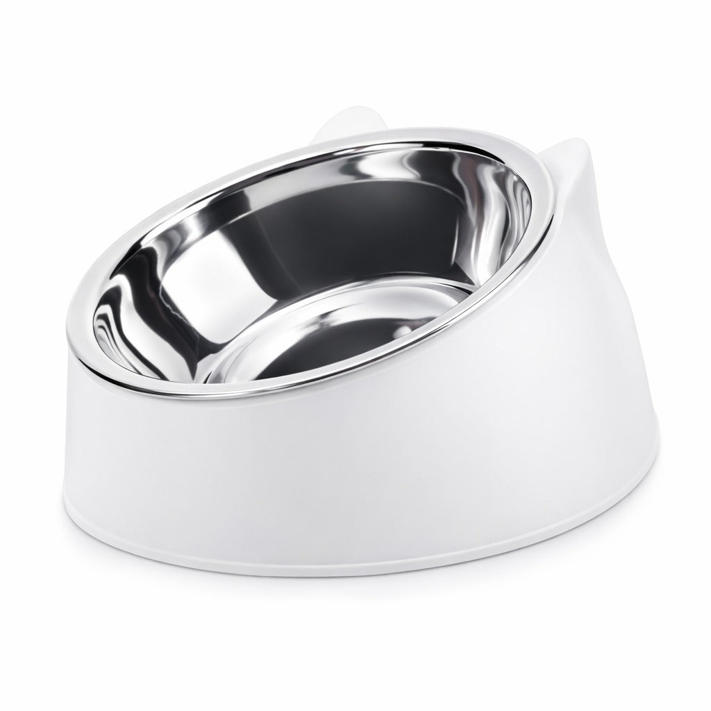 Creative Inclined Stainless Steel Bowl For Pets