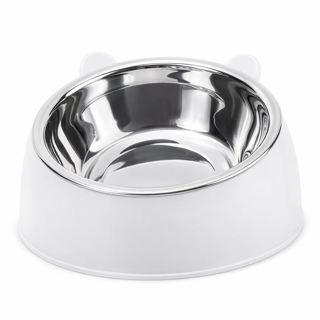 Creative Inclined Stainless Steel Bowl For Pets