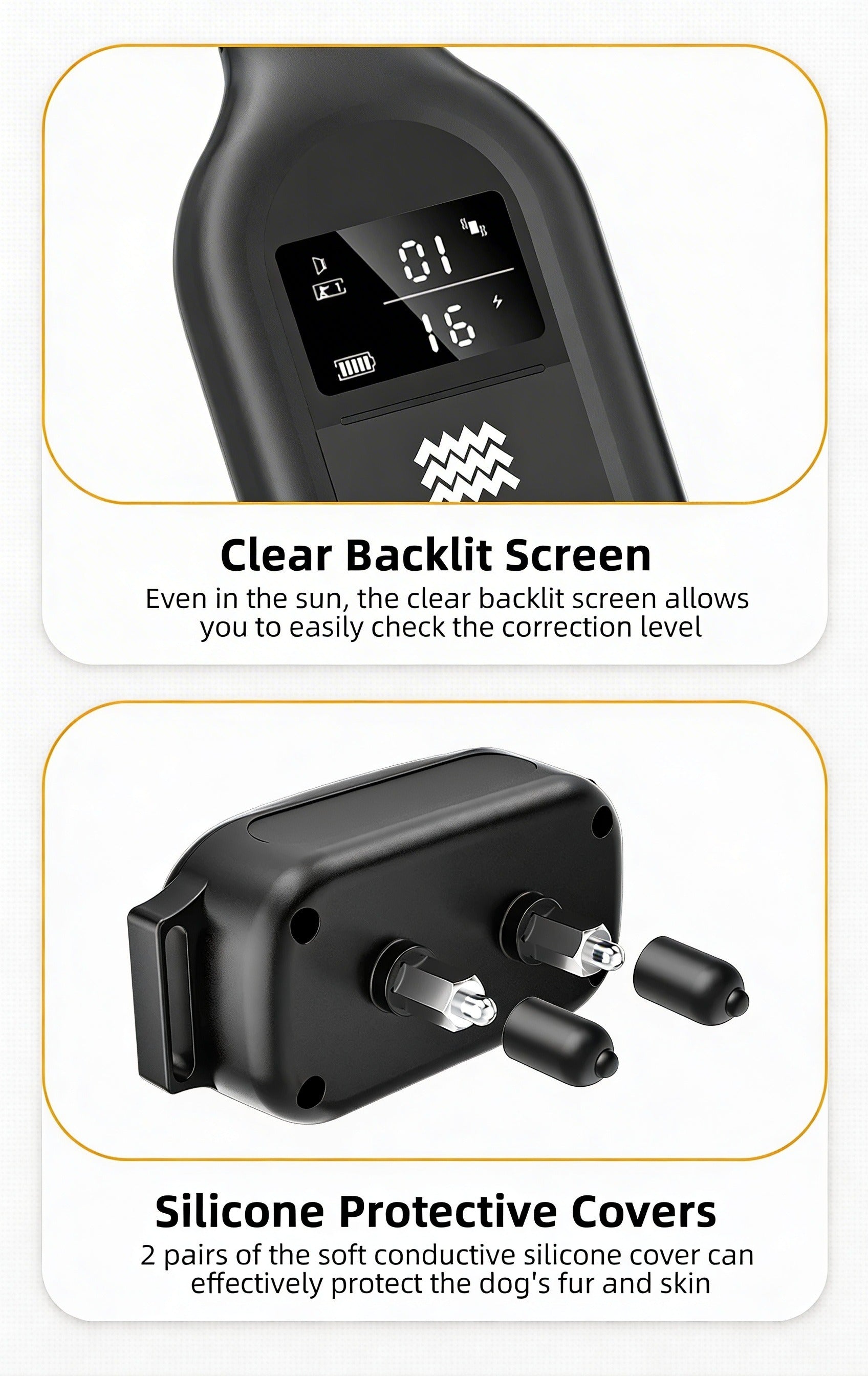 Electric Dog Training Collar With Rechargeable Remote Control