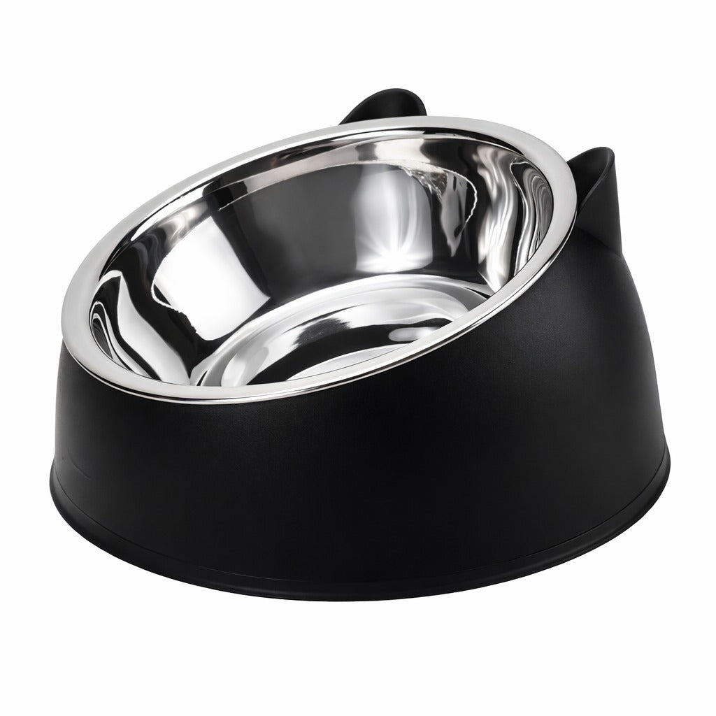 Creative Inclined Stainless Steel Bowl For Pets