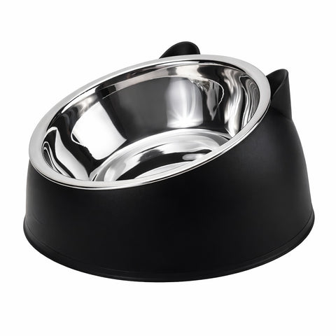 Creative Inclined Stainless Steel Bowl For Pets