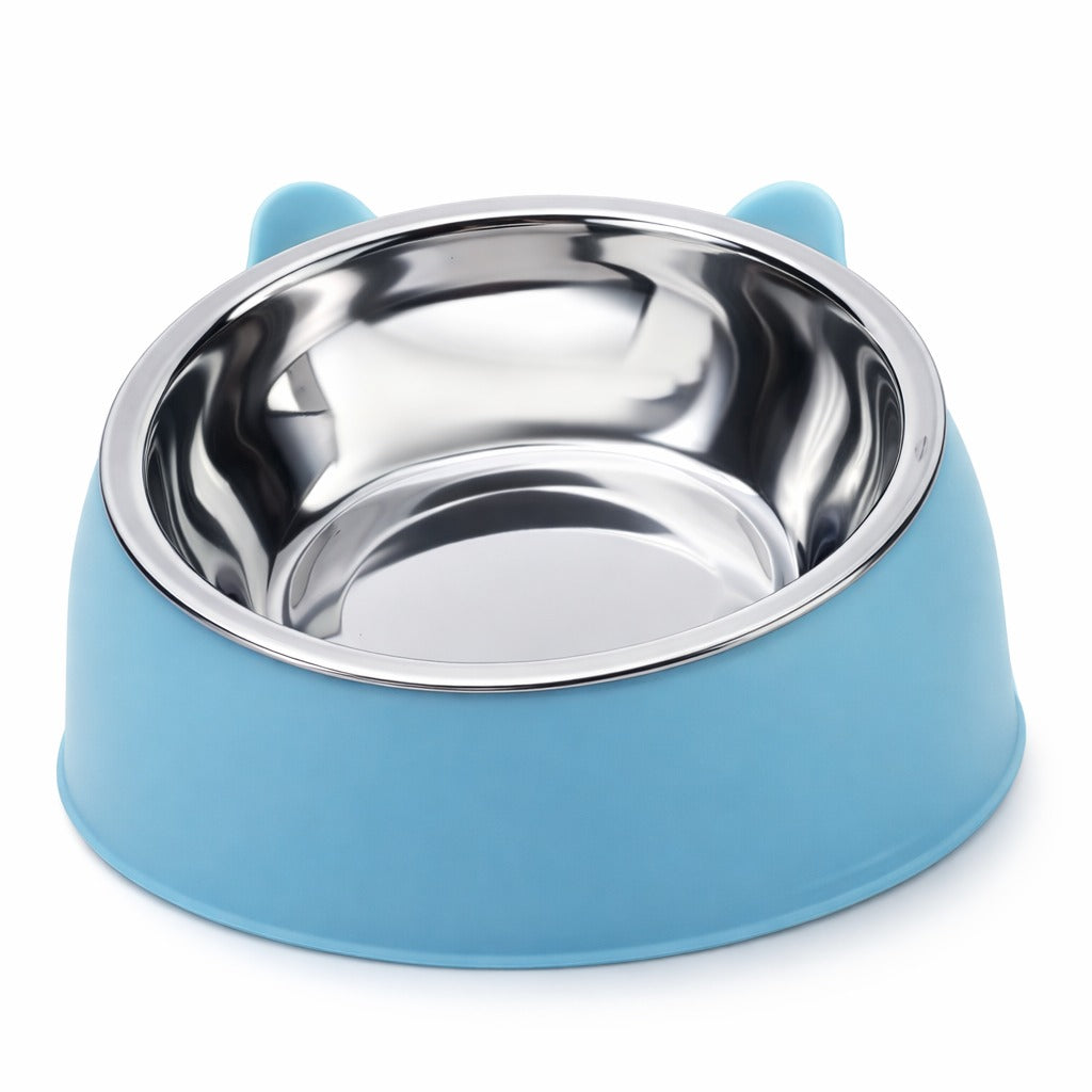 Creative Inclined Stainless Steel Bowl For Pets