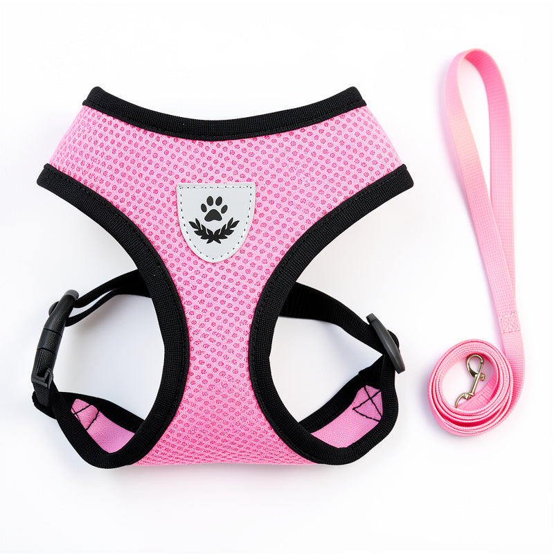 Adjustable Polyester Mesh Breathable Harness For Dogs & Cats
