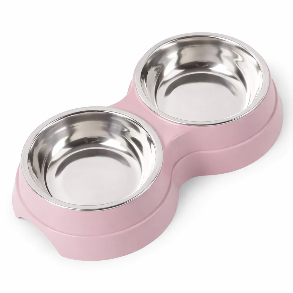 Stainless Steel Double Pet Bowls For Food & Water
