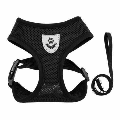 Adjustable Polyester Mesh Breathable Harness For Dogs & Cats