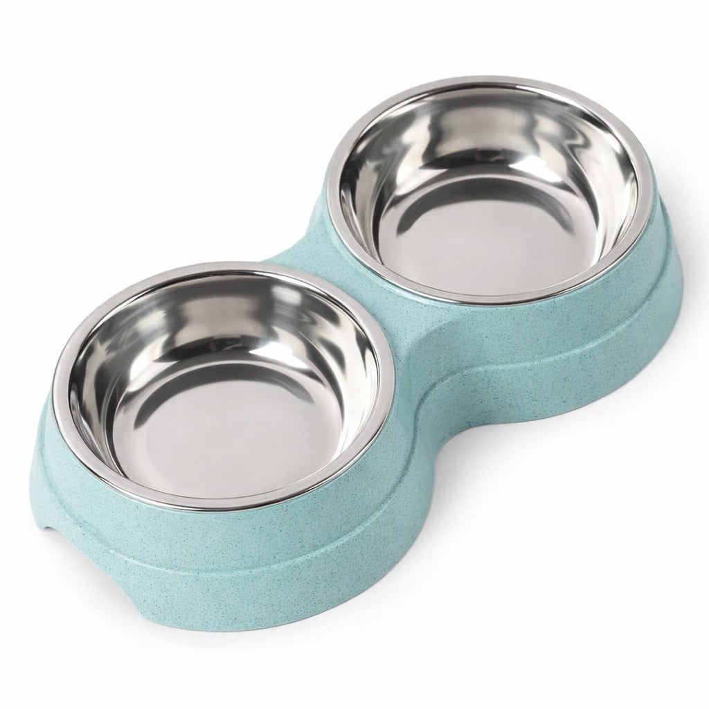 Stainless Steel Double Pet Bowls For Food & Water
