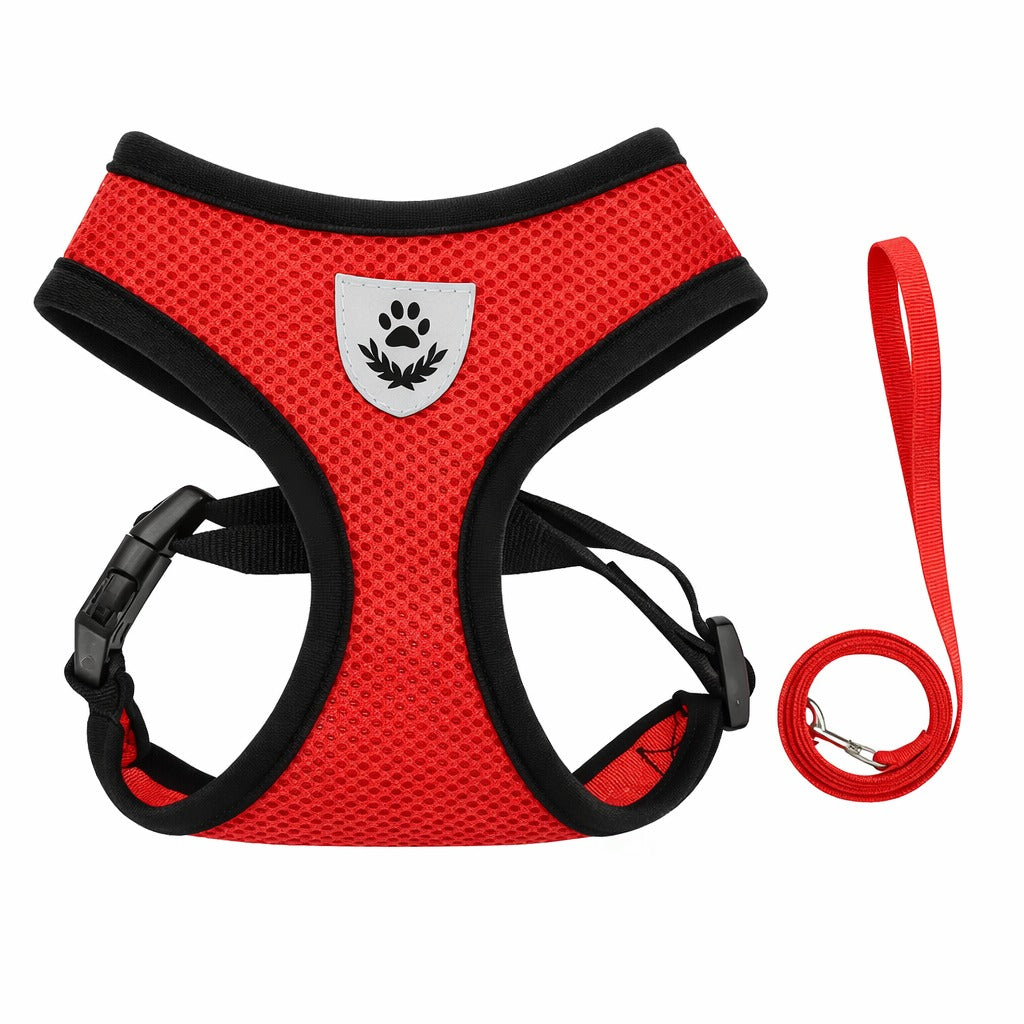 Adjustable Polyester Mesh Breathable Harness For Dogs & Cats