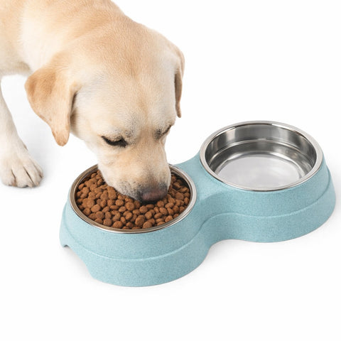 Stainless Steel Double Pet Bowls For Food & Water