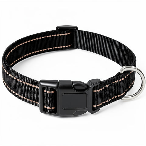 Reflective Strap Adjustable Nylon Dog Collar